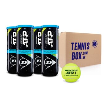 Bola de Tênis Dunlop ATP Championship - Assinatura 4 Tubos de Bolas
